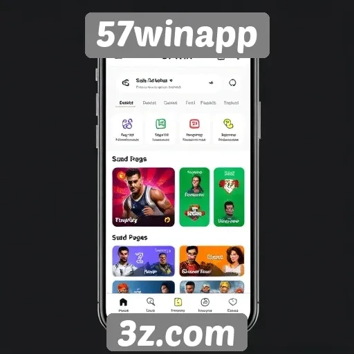 Interface do usuário do 57winapp é intuitiva